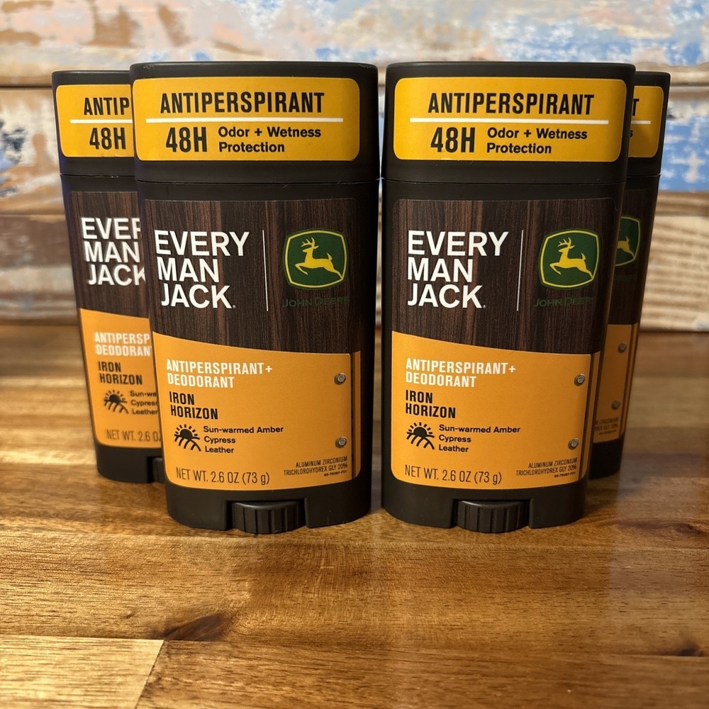 Every Man Jack Antiperspirant Deodorant Sandalwood 2.6 Oz Lot of 4